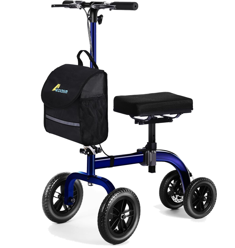 Akoasm Collapsible All Terrain Knee Scooter for Adults for Foot Surgery