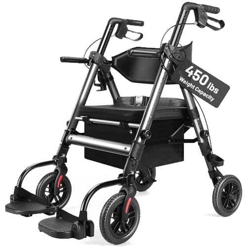 Bariatric Rollator Wheelchair Combo 450 lbs