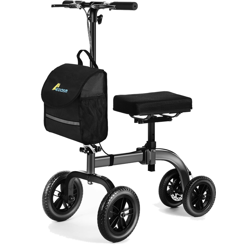 Foldable All Terrain Knee Scooter for Adults Foot Surgery Adjustable Height | 300lb Capacity