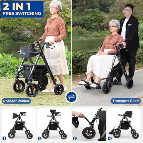 Akoasm - Foldable Walkers for Seniors with Seat